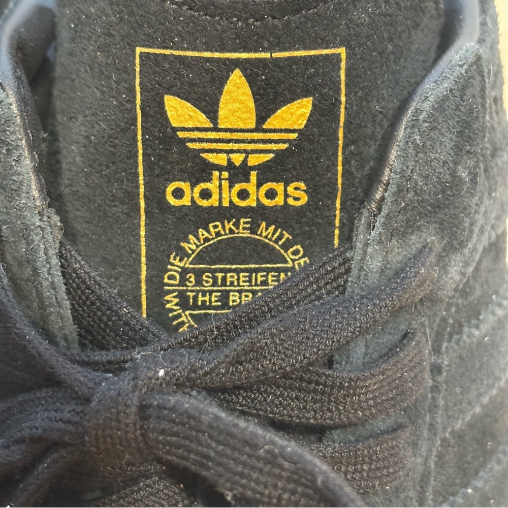 Adidas Men's Black Gazelle Suede Sneakers Size 7 - Picture 10 of 12